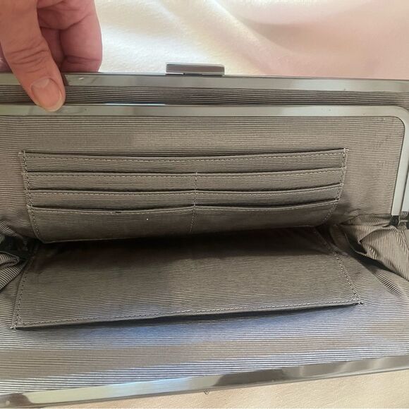 HOBO patent leather clutch wallet, garnet ombré jewel tone colors to pink. - Picture 5 of 12